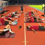 Tim U-24 Indonesia menjalani latihan pemulihan fisik di Asian Games 2023. Foto: PSSI