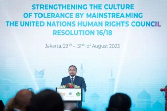 Menag Yaqut di acara Jakarta Plurilateral Dialogue (JPD) 2023, di Jakarta,