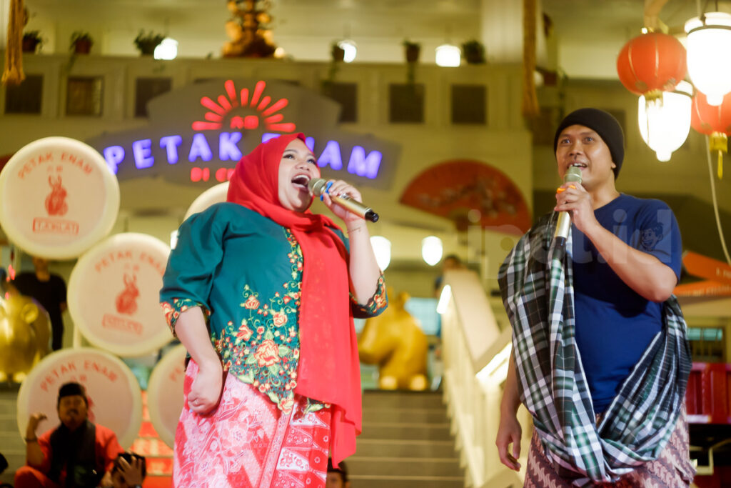 Pertunjukan Lenong Betawi di Jakarta Mooncake Festival 2023. (Alidrian Fahwi/ipol.id)