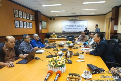 Forum Pimpinan Redaksi Multimedia Indonesia (FPRMI) saat bertandang ke Kantor BPK Banten.