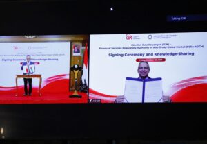 Otoritas Jasa Keuangan (OJK) dan Financial Services Regulatory Authority of Abu Dhabi Global Market (FSRA-ADGM) sepakat memperkuat kerja sama timbal balik dan pertukaran informasi antara kedua lembaga khususnya untuk pengembangan Pasar Karbon. Foto/ojk