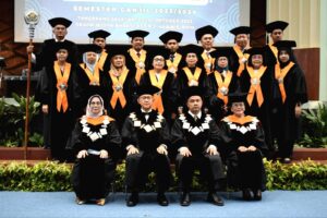 Keterangan Pict (saat Rektor ITI. Dr. Ir. Marzan Aziz Iskandar, IPU, ASEAN Eng, dan Prof. Dr. Ir. Dwita Suastiyanti, M.Si. IPM, ASEAN EngWakil Rektor Bidang Akademik di Balai Sidang Graha Widya Bhakti KST B.J Habibie BRIN, Serpong Tanggerang Selatan)