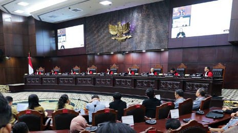 Ilustrasi suasana persidangan di Mahkamah Konstitusi (MK).