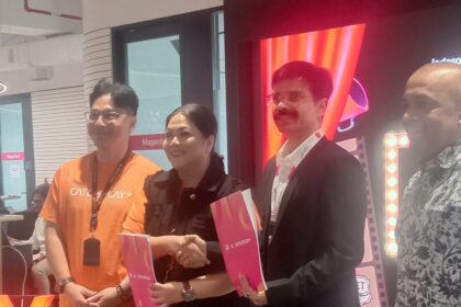 Indosat Ooredoo Hutchison (Indosat atau IOH) melalui Indosat HiFi menjalin kerjasama strategis dengan CATCHPLAY+ dalam menghadirkan konten digital berkualitas. Foto/ipol