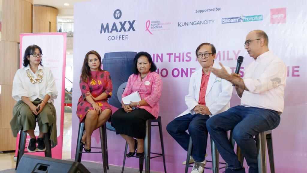 Maxx Coffee bersama Yayasan Kanker Payudara Indonesia (YKPI) akan mengadakan pelatihan Periksa Payudara Sendiri (Sadari) dan pemeriksaan mamography pada Oktober ini. (Alidrian Fahwi/ipol.id)