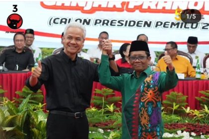 Pasangan Capres-Cawapres, Ganjar Pranowo dan Mahfud MD.