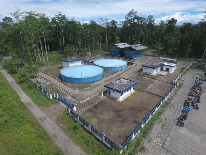 fasilitas air bersih yang diserahkan Freeport Indonesia ke Pemda Mimika. Foto: Ist