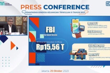 Direktur Utama BRI Sunarso pada pemaparan Kinerja Keuangan BRI Triwulan III 2023 melalui zoom meeting pada Rabu (25/10). Foto: Yudha Krastawan/ipol.id