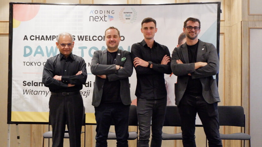 Meet and greet bersama Peraih Medali Emas Olimpiade Tokyo, Dawid Tomala pada acara peluncuran Olympian Mind oleh Koding Next. (istimewa)