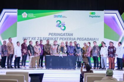 Rangkaian Perayaan HUT ke-23 SP Pegadaian dimeriahkan secara sederhana dengan doa bersama, pemotongan tumpeng dan juga penyerahan santunan kepada yayasan sosial.