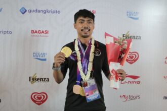 Muhammad Sejahtera Dwi Putra menyumbangkan dua medali emas buat Tim Indonesia di Asian Games 2022 Hangzhou. Foto: kemenpora