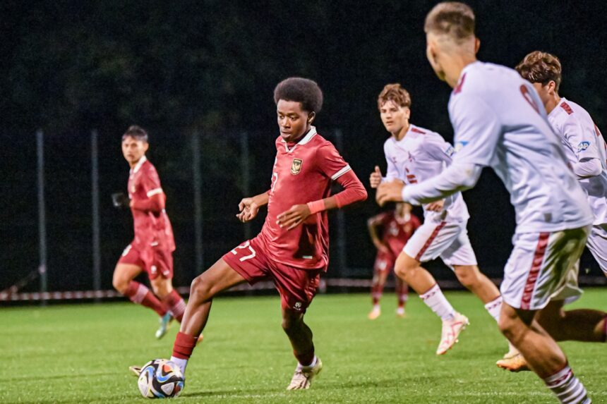 Timnas Indonesia U-17 harus mengakui keunggulan FC Koln U-17 dengan 2-3 di RheinEnergie Sportpark, Koln, Jerman, Jumat (20/10) malam. Foto: PSSI