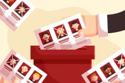 Ilustrasi kertas suara pileg 2024.