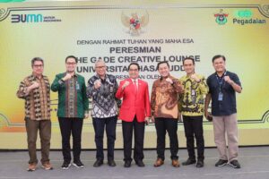 PT Pegadaian bersama Universitas Hasanuddin meresmikan The Gade Creative Lounge di Universitas Hasanuddin Makassar pada Kamis (02/11). Foto/humas Pegadaian 