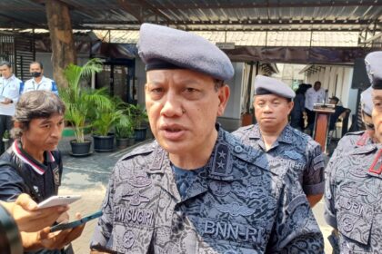 Deputi Pemberantasan Badan Narkotika Nasional (BNN) RI, Irjen Pol I Wayan Sugiri di Markas BNN, Cawang, Jakarta Timur, Jumat (10/11).