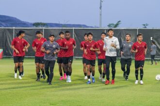 Timnas Indonesia U-17 tancap gas mematangkan persiapan untuk menghadapi matchday kedua Grup A Piala Dunia U-17 2023 kontra Panama U-17 di Stadion Gelora Bung Tomo (GBT), Surabaya, Senin (13/11). Foto/media pssi