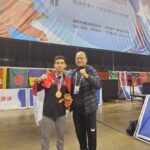 Harris Horatius Raih Emas dan Seraf Naro Sumbang Perak di Kejuaraan Dunia Wushu 2023 Amerika Serikat.foto/humas PB WI