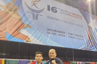 Harris Horatius Raih Emas dan Seraf Naro Sumbang Perak di Kejuaraan Dunia Wushu 2023 Amerika Serikat.foto/humas PB WI