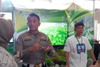 Iptu Dr. Umar Aryo Seno Junior, SH, MM Perkenalkan Usaha Pertanian Hydroponicnya di Presisi Preneur Expo 2023. Foto/istimewa 
