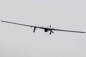 Ilustrasi drone atau UAV serang pangkalan AS di Irak. Foto: TASS