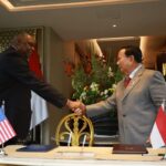 Menteri Pertahanan Prabowo Subianto melakukan bilateral meeting dengan The US Secretary of Defense Lloyd James Austin III.