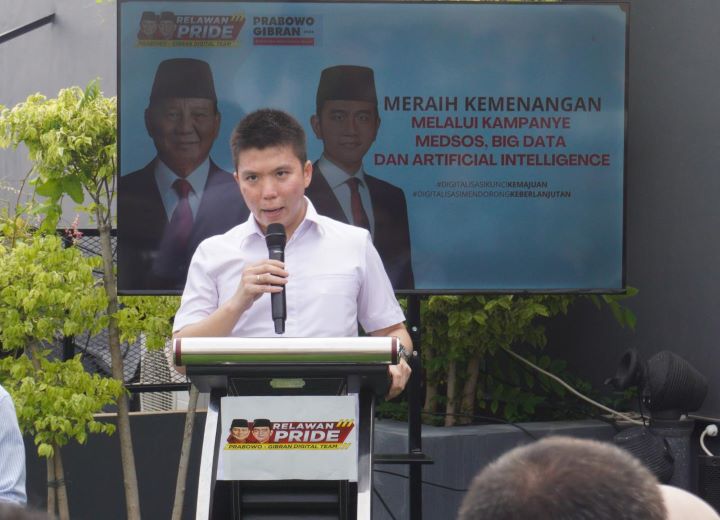 Ketua Relawan Prabowo-Gibran Digital Team (PRIDE), Anthony Leong mengklaim Prabowo-Gibran mendapat apresiasi dari Gen Z. Foto: Ist
