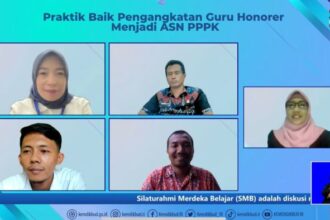 webinar Silaturahmi Merdeka Belajar (SMB) berjudul “Praktik Baik Pengangkatan Guru Honorer menjadi ASN PPPK” pada Kamis, (9/11).