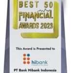 hibank, bank digital teranyar di segmen UMKM, juga meraih prestasi dengan memenangkan "Best Brand Awareness" dalam acara Best 50 Financial Brand Awards 2023 yang diadakan oleh The Iconomics. Foto: Ist