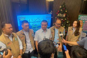 Ketua Repnas, Anggawira (kedua dari kanan) menyoroti penyediaan lapangan pekerjaan dan ekonomi maju jika pasangan capres Prabowo-Gibran menang satu putaran.(foto dok Repnas)