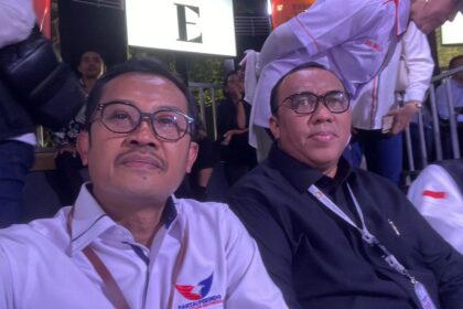 Sekjen DPP Perindo, Ahmad Rofiq dalam acara debat capres di kantor KPU RI.(foto dok pribadi)