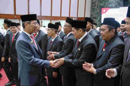 Pj Gubernur DKI Jakarta usai melantik 203 pejabat dilingkup Pemprov DKI Jakarta. (Foto dok pemprov)