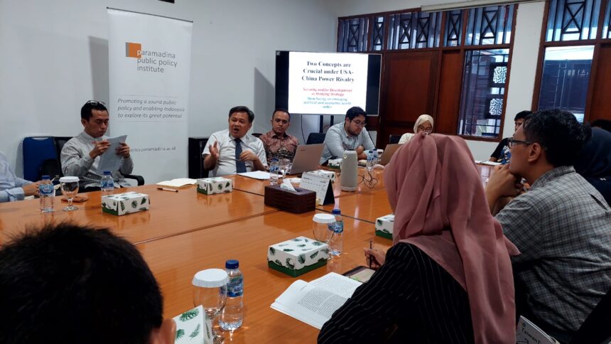 Diskusi tentang berebut pengaruh di Indo-Pacific yang digelar di Universitas Paramadina.