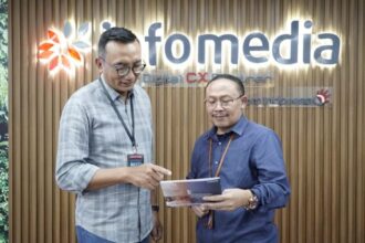Andri Wibawanto - Direktur Solution and Business Development Infomedia (kiri) dan Sujito, Direktur Marketing & Sales Infomedia. Foto: Telkom Indonesia
