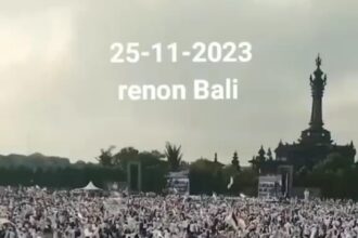 Salah satu aksi bela Palestina di Bali Indonesia.