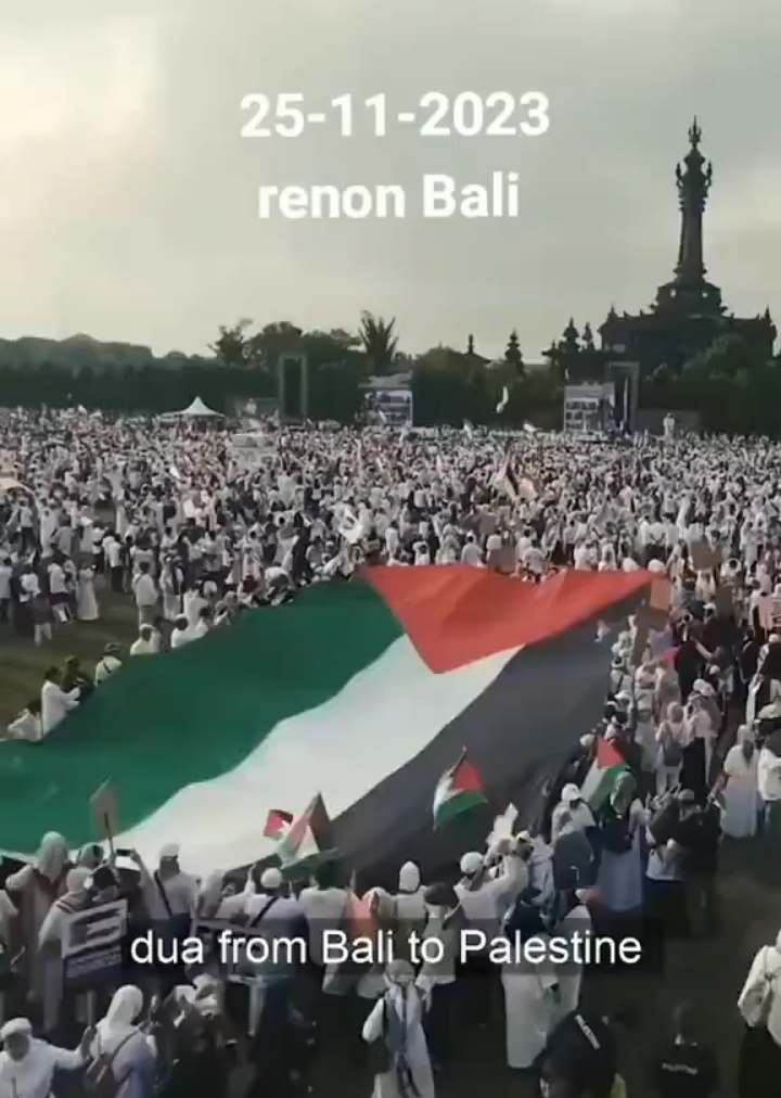 Salah satu aksi bela Palestina di Bali Indonesia.