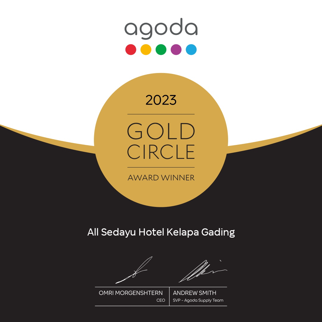 Agoda Gold Circle Award 2023 untuk All Sedayu Hotel. (istimewa)