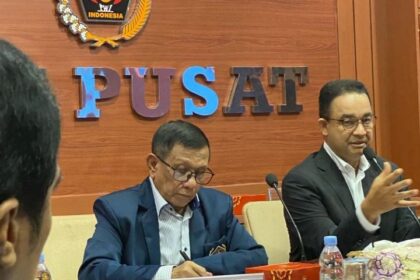Capres nomor urut 1, Anies Baswedan saat mengunjungi kantor PWI Jaya. (Foto dok PWI)