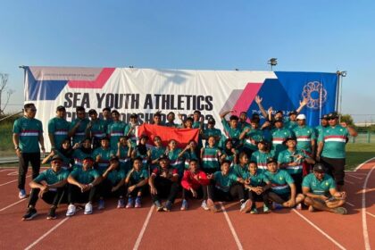 Kementerian Pemuda dan Olahraga (Kemenpora) RI layak bangga atas perjuangan dan prestasi yang diukir Tim Pelajar Atletik Indonesia dengan berhasil meraih perungkat tiga pada ajang 15th Sea Youth Athletics Championship 2023 di Thailand. Foto: Ist