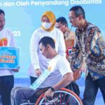 Pj Gubernur DKI Jakarta, Heru Budi Hartono saat pelaksanaan hari disabilitas di Ancol, Jakarta Utara.(foto dok pemprov)