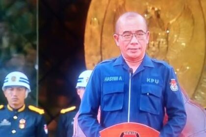 Ketua KPU RI, Hasyim Asy'ari saat kampanye damai (foto dok KPU RI)