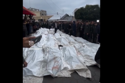 Tampak korban pengeboman Israel di Jalur Gaza. Foto: Tangkapan Layar Twitter Eye On Palestine