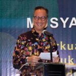 Menteri Perindustrian Agus Gumiwang Kartasasmita saat memaparkan capaian manufaktur Indonesia. Foto: Kemenperin