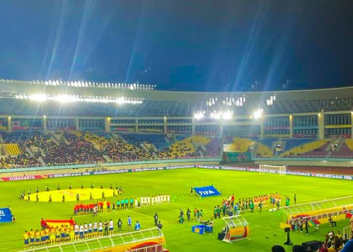Ilustrasi pertandingan FIFA World Cup U-17 2023 yang digelar di Stadion Manahan, Solo. Foto: PLN