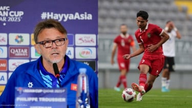 Juru latih Vietnam Philippe Troussier mengungkapkan bahwa dirinya cukup terkesan dengan dua pemain Timnas Indonesia yang salah satunya ialah Marselino Ferdinan. Foto/pssi