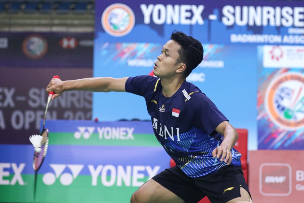 Anthony Sinisuka Ginting menjadi salah satu wakil Indonesia di 16 besar India Open 2024. Foto: PBSI.