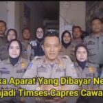 Belasan Satpol PP Garut mendeklarasikan dukung Prabowo-Gibran sebagai capres dan cawapres.