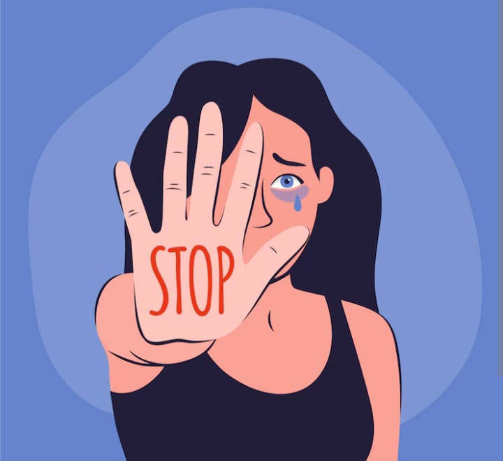 Ilustrasi - Stop tindak kekerasan terhadap perempuan dan anak.