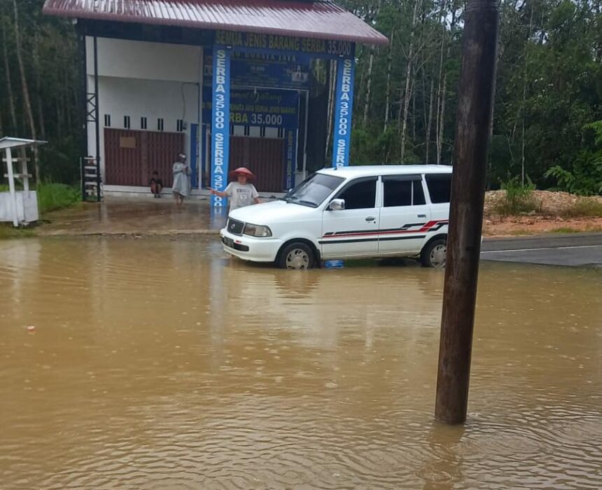 Kondisi banjir yang melanda Desa Nanga Tepuai, Kecamatan Hulu Gunung, Kabupaten Kapuas Hulu, Kalimantan Barat pada Jumat (5/1) siang. Foto: BPBD Kabupaten Kapuas Hulu