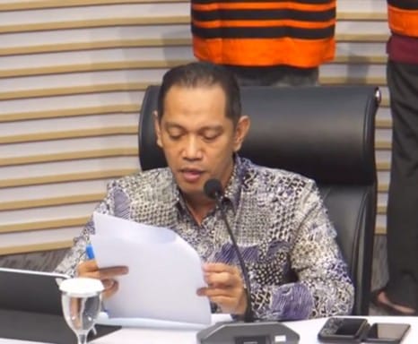 Wakil Ketua KPK, Nurul Ghufron dalam jumpa pers di Gedung Merah Putih KPK, Jumat (12/1/2024). Foto: Tangkap layar YT KPK RI