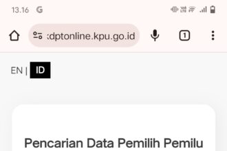 Ilustrasi situs pengecekan DPT online bagi masyarakat yang ingin mengetahui bakal mencoblos di TPS.(foto screenshot situs KPU pengecekan DPT warga)